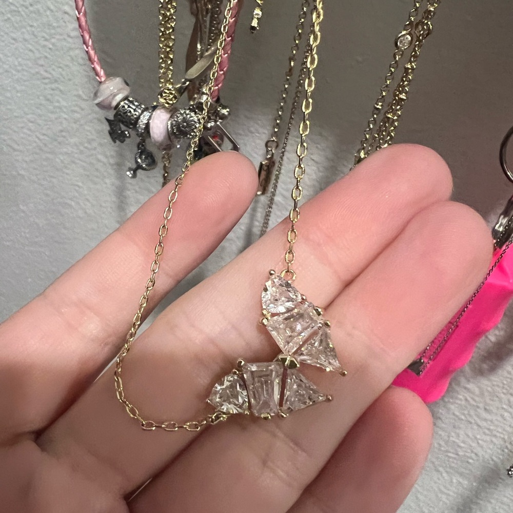 Kendra scott blair gold crystal Necklace & earrings set